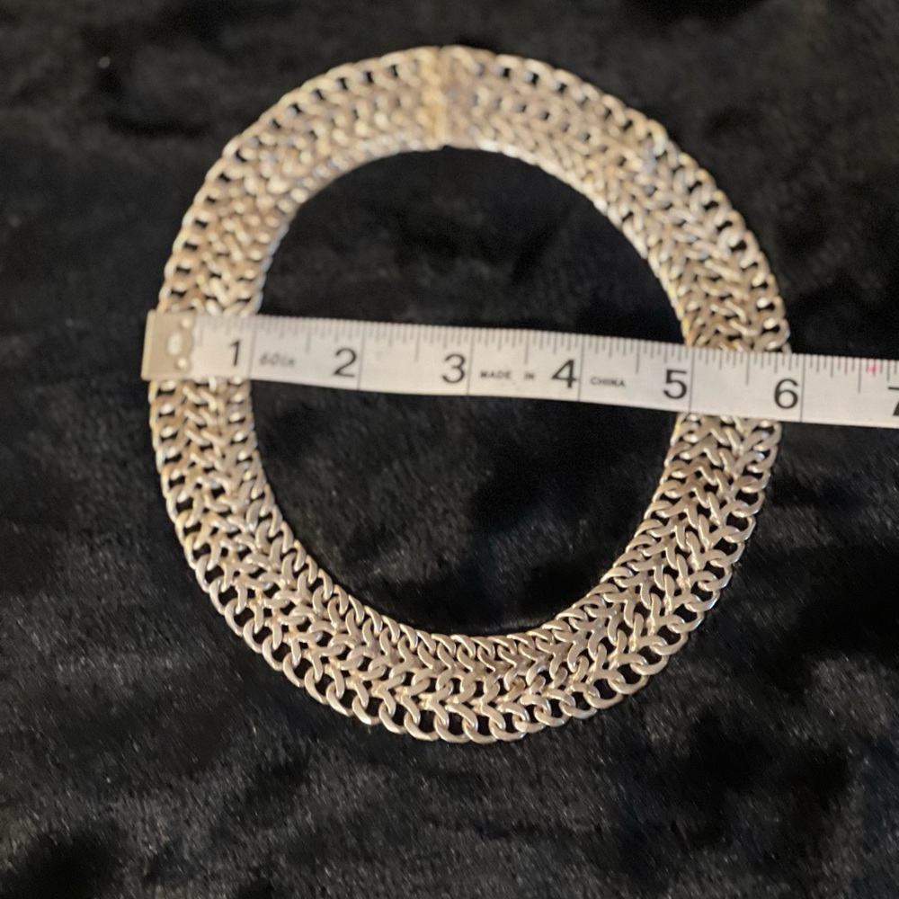 Sterling Vintage Mexico Silver Necklace - Picture 4 of 8